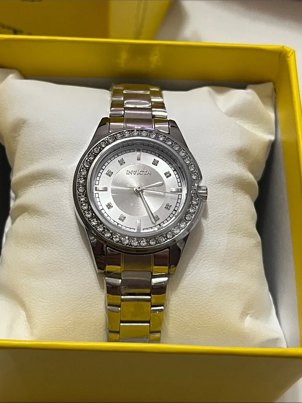 Invicta 69431 Women’s Silver-Tone Watch Crystal Bezel Stainless Steel 30mm case